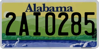 AL license plate 2AI0285