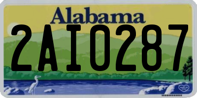 AL license plate 2AI0287