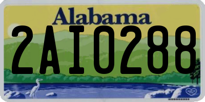 AL license plate 2AI0288