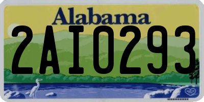 AL license plate 2AI0293