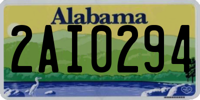 AL license plate 2AI0294