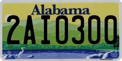 AL license plate 2AI0300