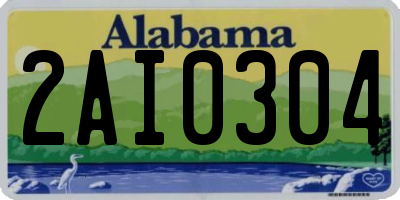 AL license plate 2AI0304