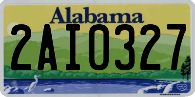 AL license plate 2AI0327