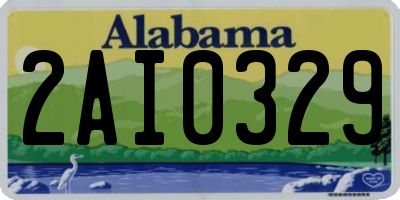 AL license plate 2AI0329