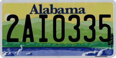 AL license plate 2AI0335