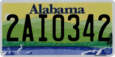 AL license plate 2AI0342