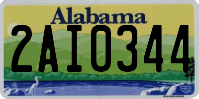 AL license plate 2AI0344