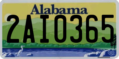 AL license plate 2AI0365