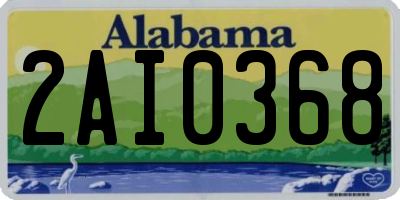 AL license plate 2AI0368
