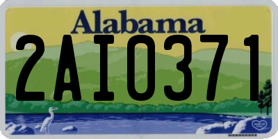 AL license plate 2AI0371