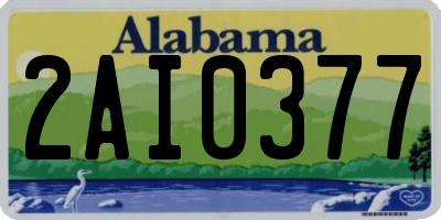 AL license plate 2AI0377