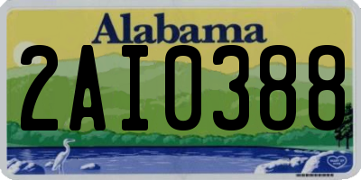 AL license plate 2AI0388