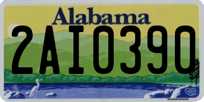 AL license plate 2AI0390
