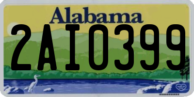 AL license plate 2AI0399