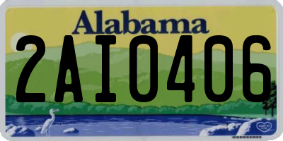 AL license plate 2AI0406