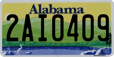AL license plate 2AI0409