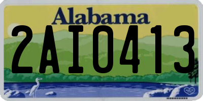 AL license plate 2AI0413