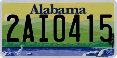 AL license plate 2AI0415