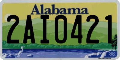 AL license plate 2AI0421