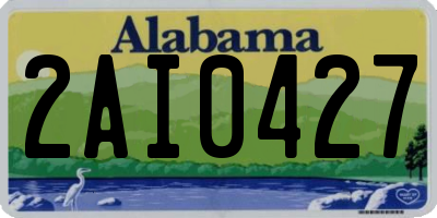 AL license plate 2AI0427