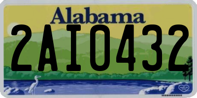 AL license plate 2AI0432
