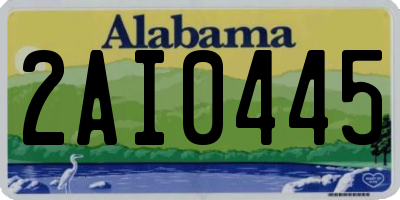 AL license plate 2AI0445