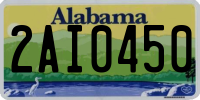 AL license plate 2AI0450