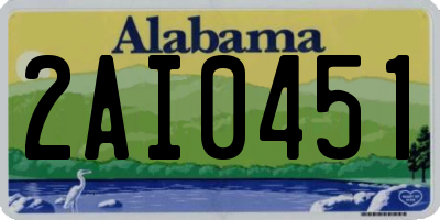 AL license plate 2AI0451