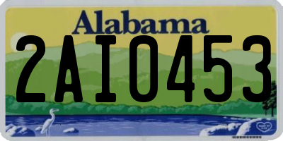 AL license plate 2AI0453
