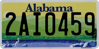 AL license plate 2AI0459