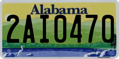 AL license plate 2AI0470