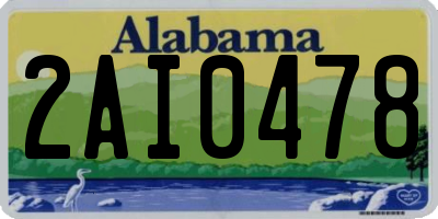 AL license plate 2AI0478