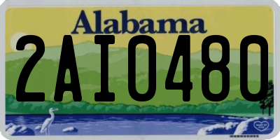 AL license plate 2AI0480