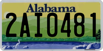 AL license plate 2AI0481