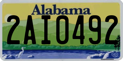 AL license plate 2AI0492