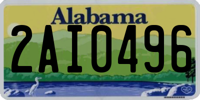 AL license plate 2AI0496