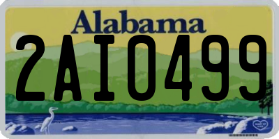 AL license plate 2AI0499
