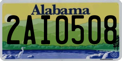 AL license plate 2AI0508