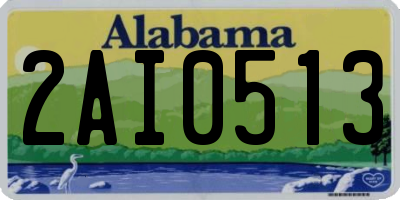 AL license plate 2AI0513