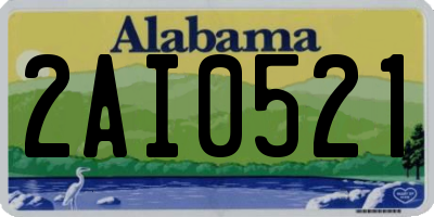 AL license plate 2AI0521