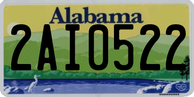 AL license plate 2AI0522