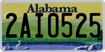 AL license plate 2AI0525