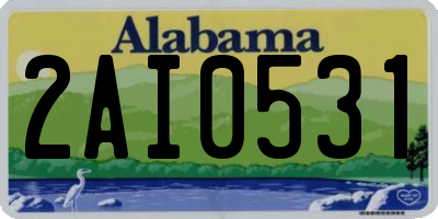AL license plate 2AI0531