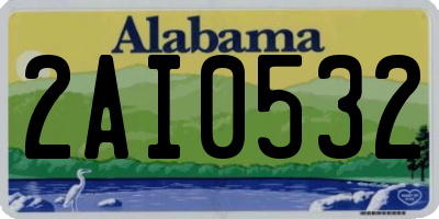 AL license plate 2AI0532