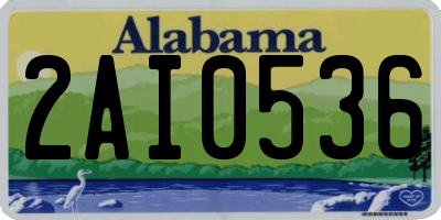 AL license plate 2AI0536