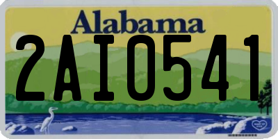AL license plate 2AI0541
