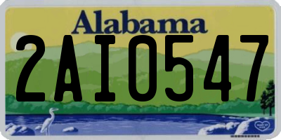 AL license plate 2AI0547