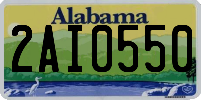 AL license plate 2AI0550