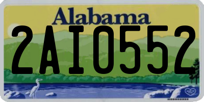 AL license plate 2AI0552